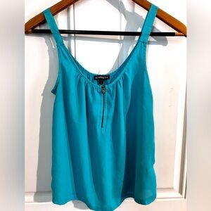 Express Teal colored zip front Tank